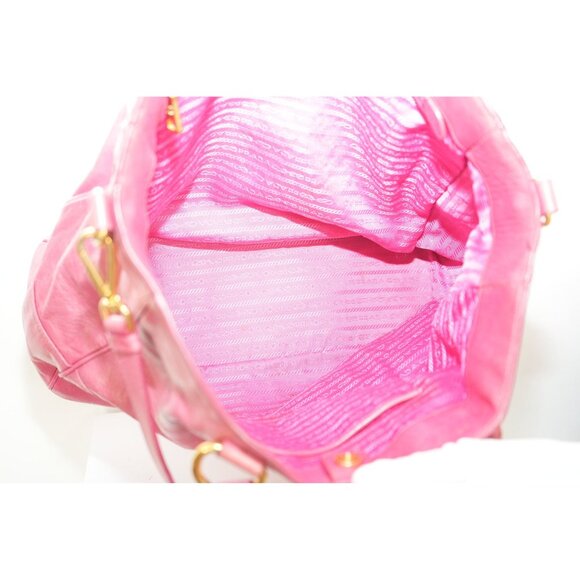 Prada 2 Way Bag Shoulder Pink Leather - Picture 8 of 11